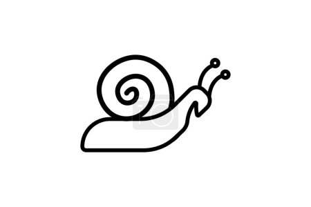 Illustration for Effective Snail Control Vector Line Icon - Royalty Free Image