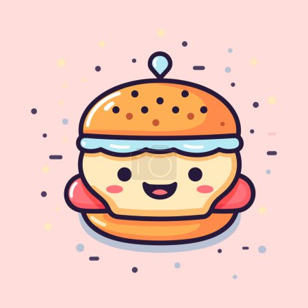 Illustration for Flame-Grilled Temptation Burgers Icon - Royalty Free Image