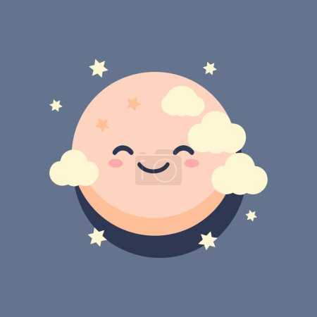 Illustration for Lunar Glow Moon Icon - Royalty Free Image