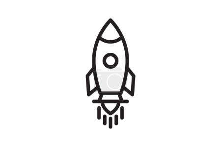 Rakete Symbol Vektor isoliert auf weißem Hintergrund für Ihre Web-und mobile App-Design, Rakete Logo-Konzept