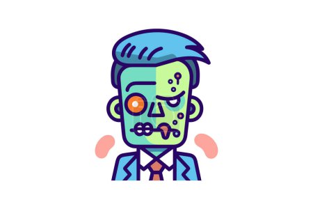 Illustration for Rotten Decay - Zombie Icon - Royalty Free Image