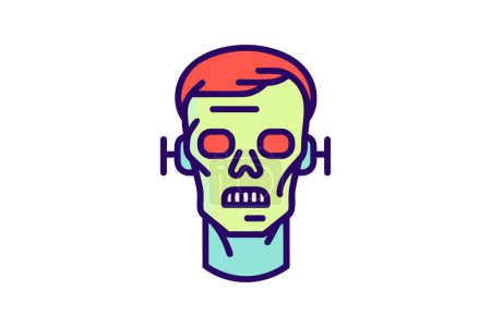 Illustration for Zombie Flesh Feast - Zombie Icon - Royalty Free Image