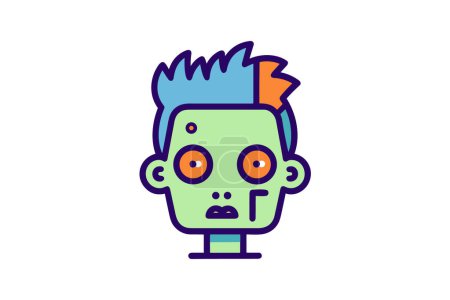 Illustration for Decaying Horror - Zombie Icon - Royalty Free Image