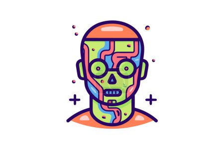 Illustration for Zombie Virus - Zombie Icon - Royalty Free Image