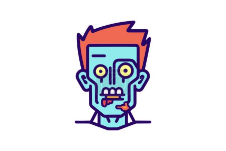 Illustration for Zombie Terror - Zombie Icon - Royalty Free Image