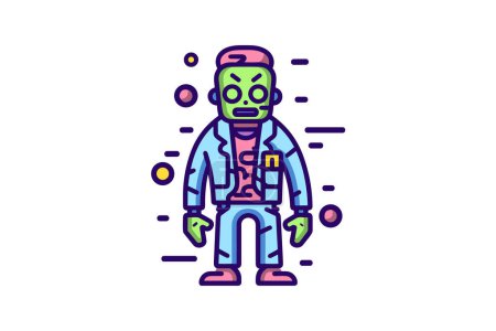 Illustration for Zombie Swarm - Zombie Icon - Royalty Free Image