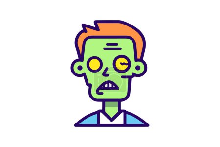 Illustration for Zombie Pandemic - Zombie Icon - Royalty Free Image