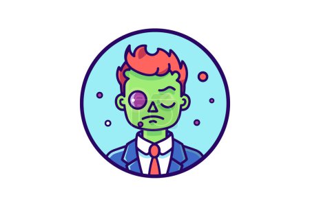 Illustration for Apocalyptic Zombie - Zombie Icon - Royalty Free Image