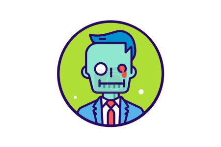 Illustration for Frightful Undead - Zombie Icon - Royalty Free Image