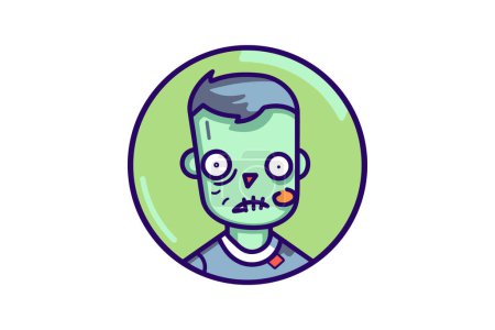 Illustration for Zombie Nightmare - Zombie Icon - Royalty Free Image