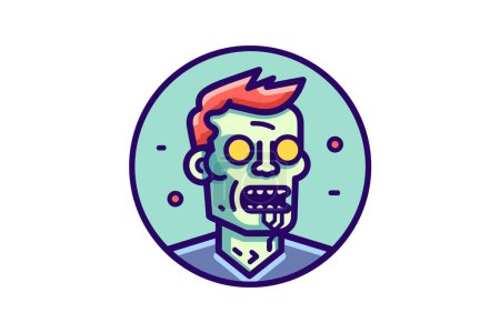 Illustration for Zombie Carnage - Zombie Icon - Royalty Free Image