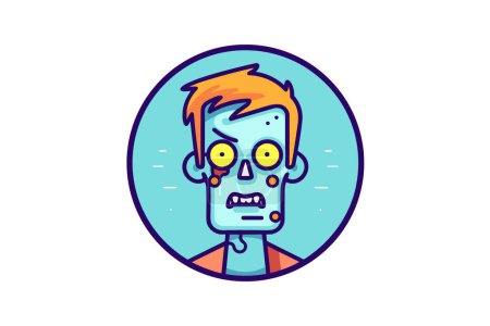 Illustration for Zombie Invasion - Zombie Icon - Royalty Free Image