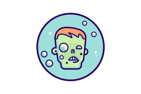 Illustration for Graveyard Zombie - Zombie Icon - Royalty Free Image