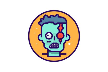 Illustration for Zombie Swarm - Zombie Icon - Royalty Free Image