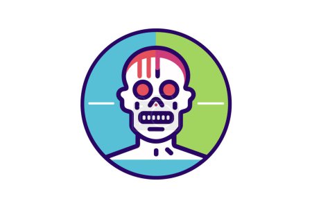 Illustration for Undead Menace - Zombie Icon - Royalty Free Image