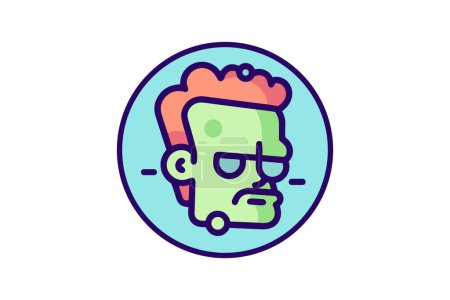 Illustration for Zombie Attack - Zombie Icon - Royalty Free Image