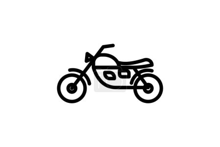 Illustration for Bicycle, Bike, Travel Vector Line Icon - Royalty Free Image