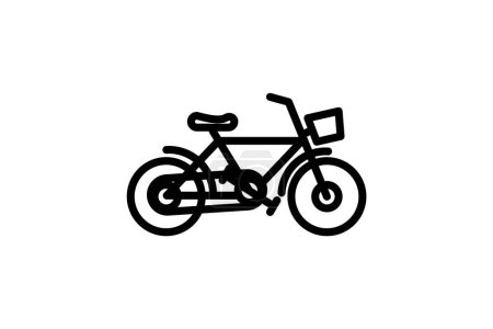 Illustration for Cycle, Pedal, Power, Bike Vector Line Icon - Royalty Free Image