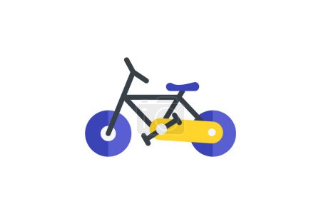 Illustration for Cycle, Bike, Cycling Vector Flat Icon - Royalty Free Image