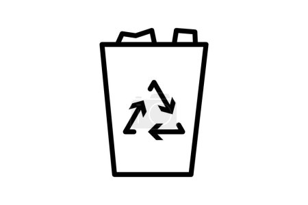 Illustration for Recycling as a Climate Action Catalyst icon - Royalty Free Image