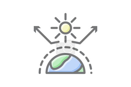 Illustration for Navigating Carbon Neutrality  icon - Royalty Free Image