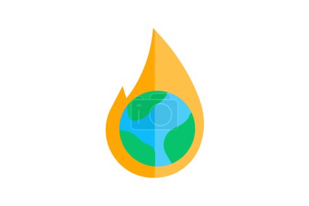 Illustration for Adapting to a Warming World icon - Royalty Free Image
