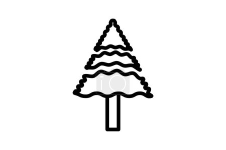 Illustration for Futuristic Digital Christmas Tree icon - Royalty Free Image