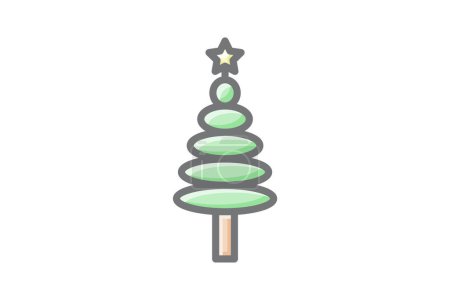 Illustration for Majestic Holiday Opulence Christmas Tree  icon - Royalty Free Image