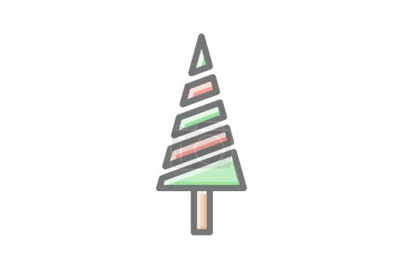 Illustration for Homespun Happiness Christmas icon - Royalty Free Image