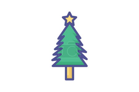 Ilustración de Regal Glow of Christmas icono - Imagen libre de derechos