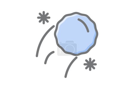 Illustration for Celestial Winter Awesome Outline Icon - Royalty Free Image