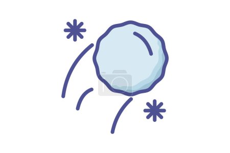 Illustration for Celestial Winter Filled outline Icon - Royalty Free Image