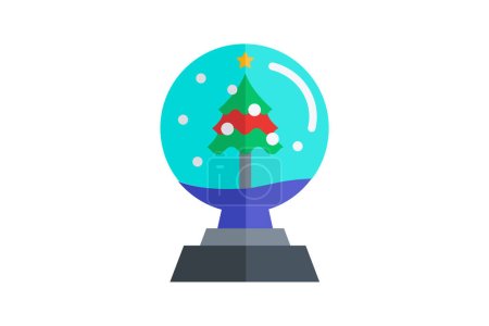 Illustration for Whimsical Winter Flat Icon - Royalty Free Image
