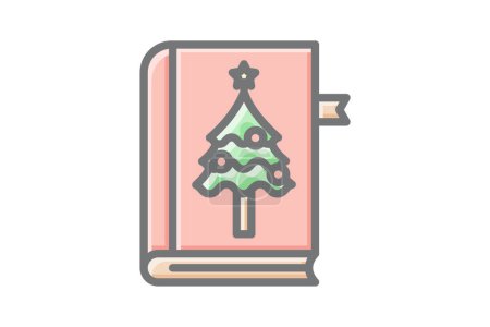 Ilustración de Feliz Navidad capa impresionante icono - Imagen libre de derechos