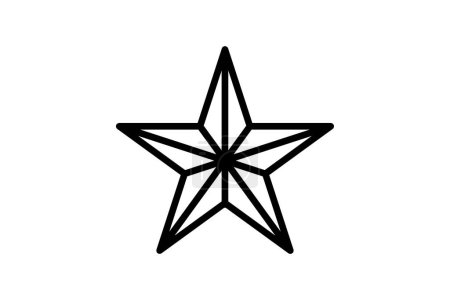 Illustration for Captivating Christmas Star Bags Line Icon - Royalty Free Image