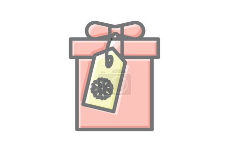Illustration for Exquisite Christmas Gift Boxes Awesome Lineal Icon - Royalty Free Image