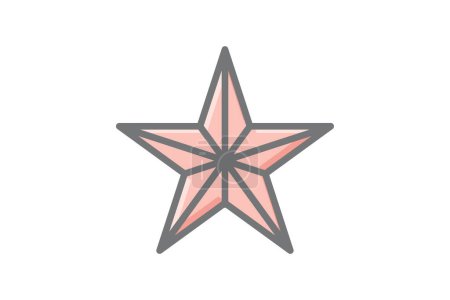 Illustration for Captivating Christmas Star Bags Awesome Lineal Icon - Royalty Free Image