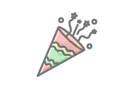 Radiant Christmas Confetti Awesome Lineal Icon