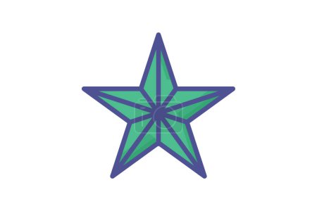 Illustration for Captivating Christmas Star Bags Filled Outline Icon - Royalty Free Image