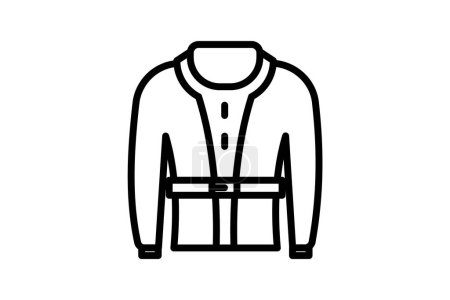 Téléchargez les illustrations : Redéfinir le style avec des designs de chemises exquis Line Icon - en licence libre de droit
