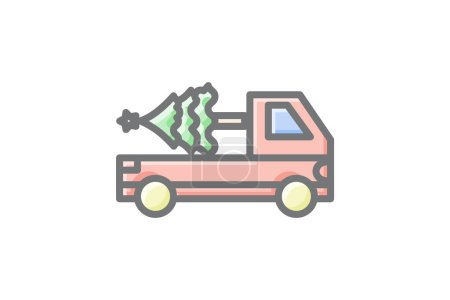 Illustration for Unveiling the Power of Trucks Awesome Lineal Icon - Royalty Free Image