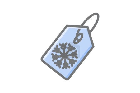 Illustration for Embellishing with Christmas Tags Awesome Lineal Icon - Royalty Free Image