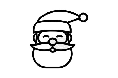 Ilustración de Jolly Christmas Santa Line Icono - Imagen libre de derechos