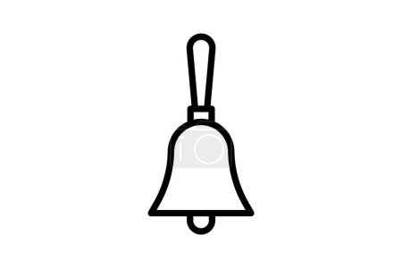 Illustration for Melodious Bell Ringing Line Icon - Royalty Free Image
