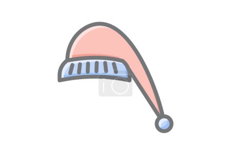 Ilustración de Acogedora gorra de invierno impresionante icono Lineal - Imagen libre de derechos