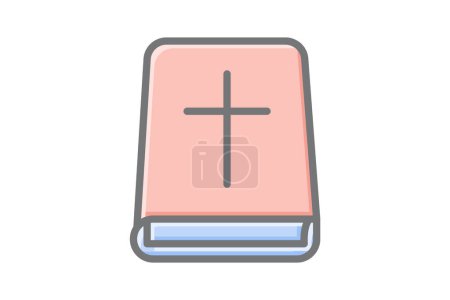 Illustration for Timeless Bible Awesome Lineal Icon - Royalty Free Image