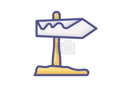 Illustration for Dynamic Board Filled Outline Icon - Royalty Free Image