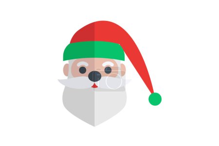 Ilustración de Jolly Christmas Santa Flat Icon - Imagen libre de derechos