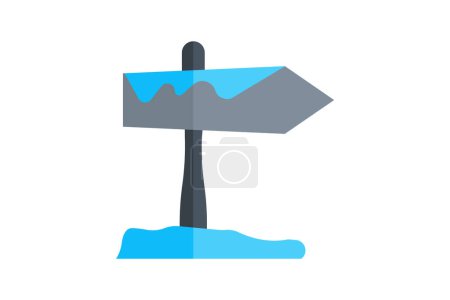 Illustration for Dynamic Board Flat Icon - Royalty Free Image