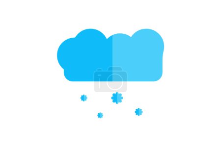 Ilustración de Nube etérea Icono plano - Imagen libre de derechos